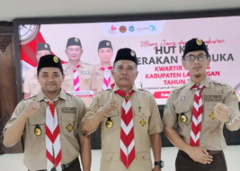 SAKO SPN Lamongan Hadiri Upacara Ulang Janji Pramuka di Pendopo Lokatantra