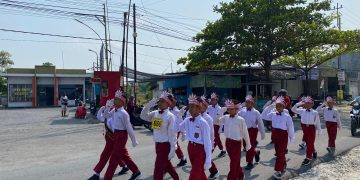 Semarak HUT RI Ke-80, SD Islam Budi Luhur Ikuti Gerak Jalan SD/MI se-Kecamatan Sugio