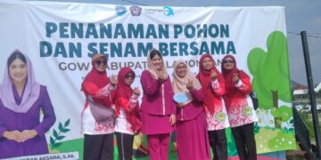 Wanita LDII Lamongan Hadiri Penanaman Pohon dan Senam Bersama GOW