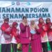 Wanita LDII Lamongan Hadiri Penanaman Pohon dan Senam Bersama GOW