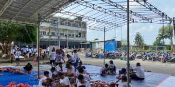 Pasukan Putih Hijau PC LDII Sugio Ramaikan Hari Raya Iduladha 1447 H