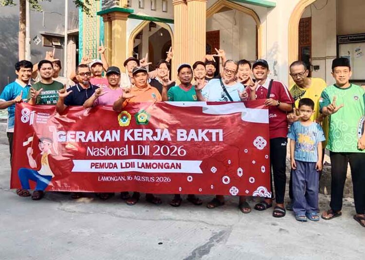 PC Pemuda LDII Lamongan Gelar Kerja Bakti Bersama Libatkan Puluhan Warga
