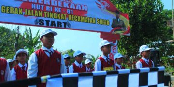 Partisipasi SD Islam Budi Luhur di Lomba Gerak Jalan HUT RI ke-81, Regu Putra Persembahkan Juara 2