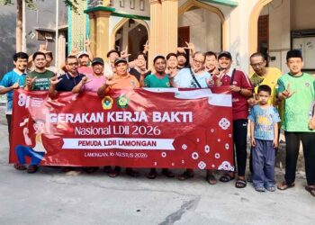 PC Pemuda LDII Lamongan Gelar Kerja Bakti Bersama Libatkan Puluhan Warga