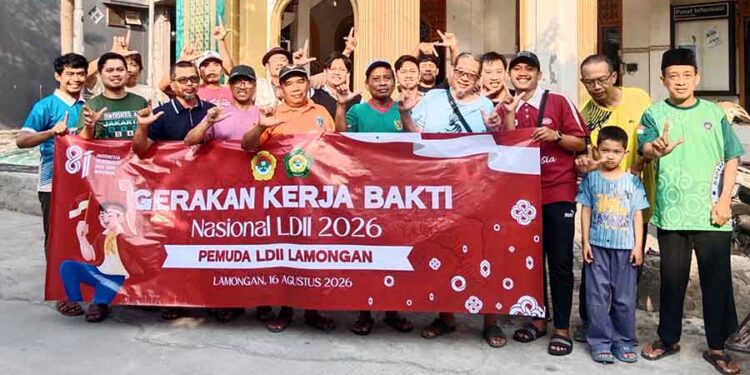 PC Pemuda LDII Lamongan Gelar Kerja Bakti Bersama Libatkan Puluhan Warga