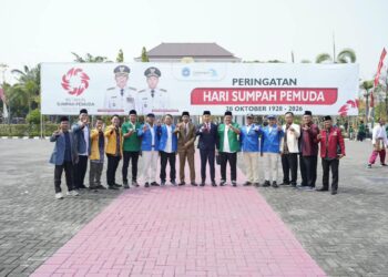Pemuda LDII Lamongan Hadiri Upacara Sumpah Pemuda ke-98 Kabupaten Lamongan